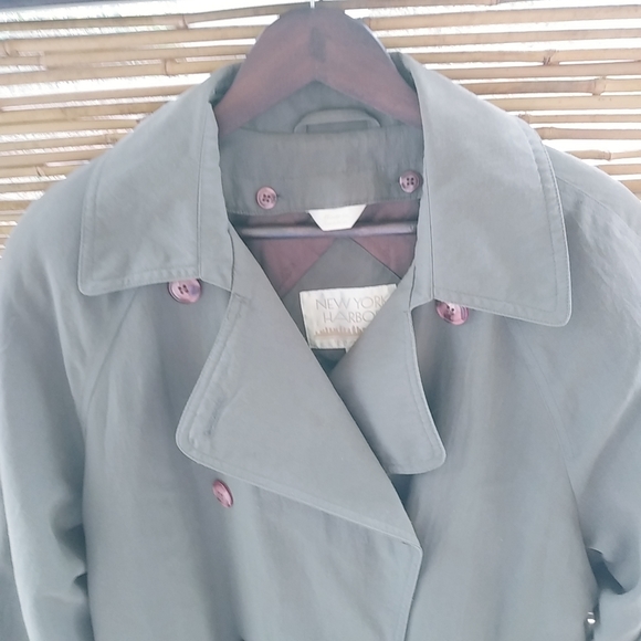 New York Harbor 12 Gray Trench Coat - Picture 10 of 11